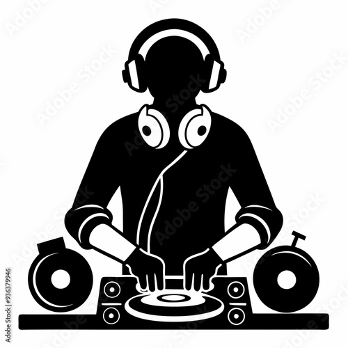 silhouette-of-a-dj-with-headphones 