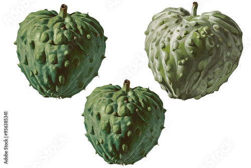 Vector Custard apple Set