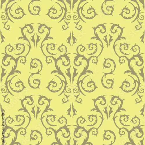 Elegance pink floral stems seamless pattern on a grey background. Vector hand drawn. Artistic, abstract flowers and tiny leaves, buds bells printing. Template for designs, fabric, fashion, textile
