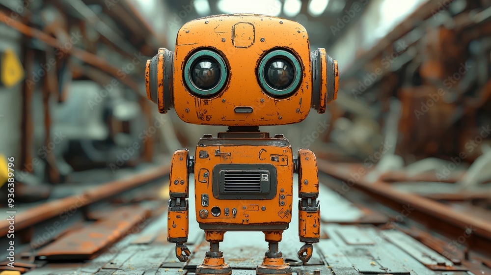 Rusty Robot with Big Eyes on Rusty Robot with Big Eyes on