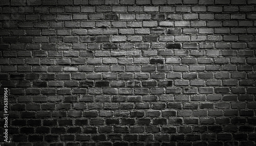 Black Brick Wall Texture Background