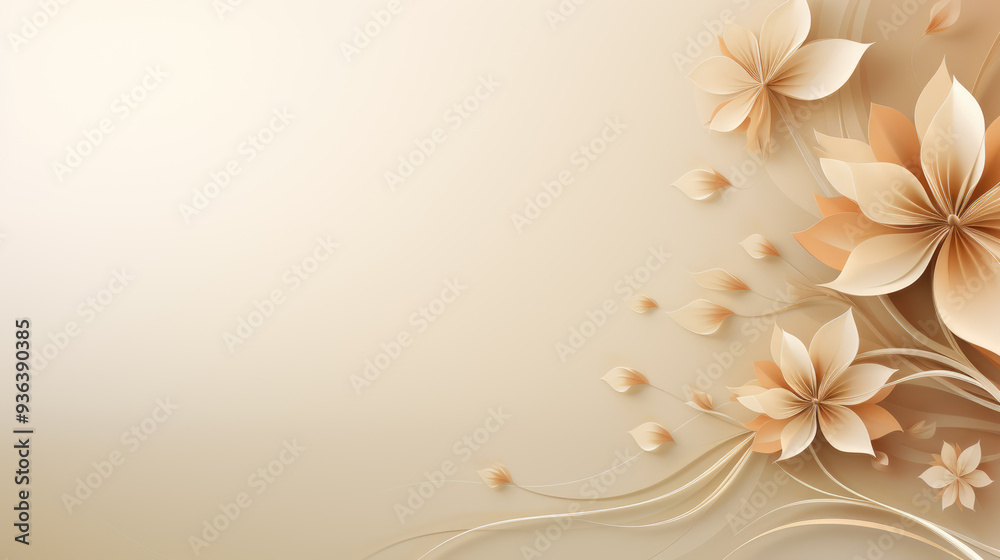 generated illustration of branches of leaf and flowers generated illustration of branches of leaf and flowers