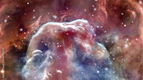 Radiant Nebula Animation in 4K - Colorful and Dynamic Cosmic Clouds with Mystical Energy for Sci-Fi Visual Effects and Creative Backgrounds
