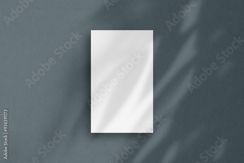 A single white vertical paper sheet mockup, US Legal flyer mockup, paper, letter, invitation card.