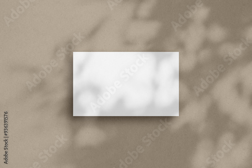 A single white horizontal paper sheet mockup, US Legal flyer mockup, paper, letter, invitation card.