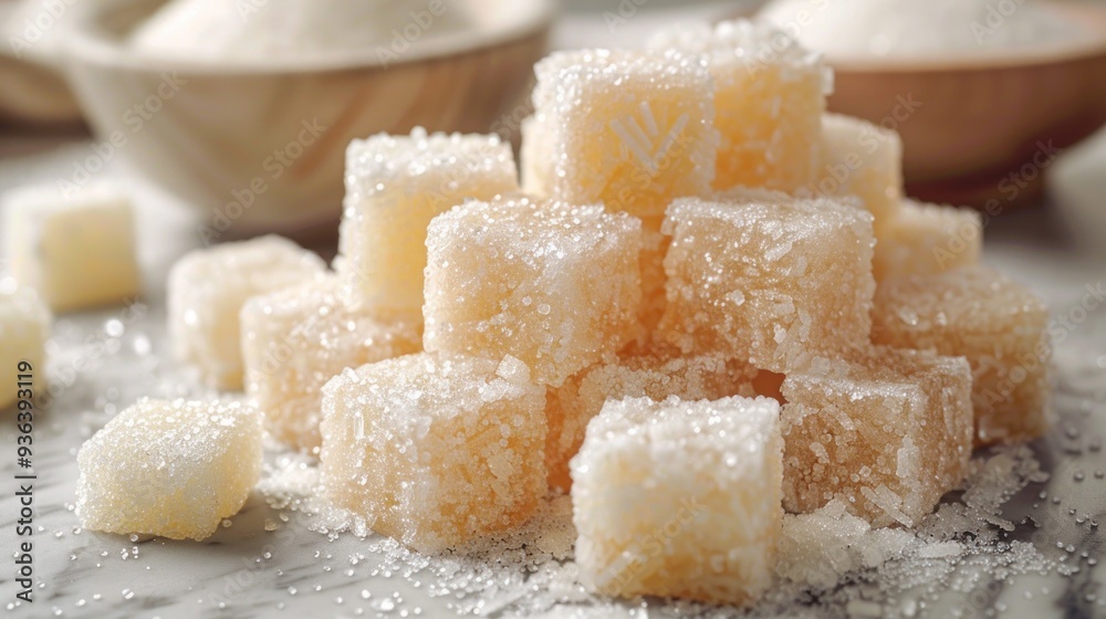 sugar cubes isolated on white background front vie sugar cubes isolated on white background front vie