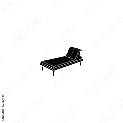 Daybed icon isolated on white background 
