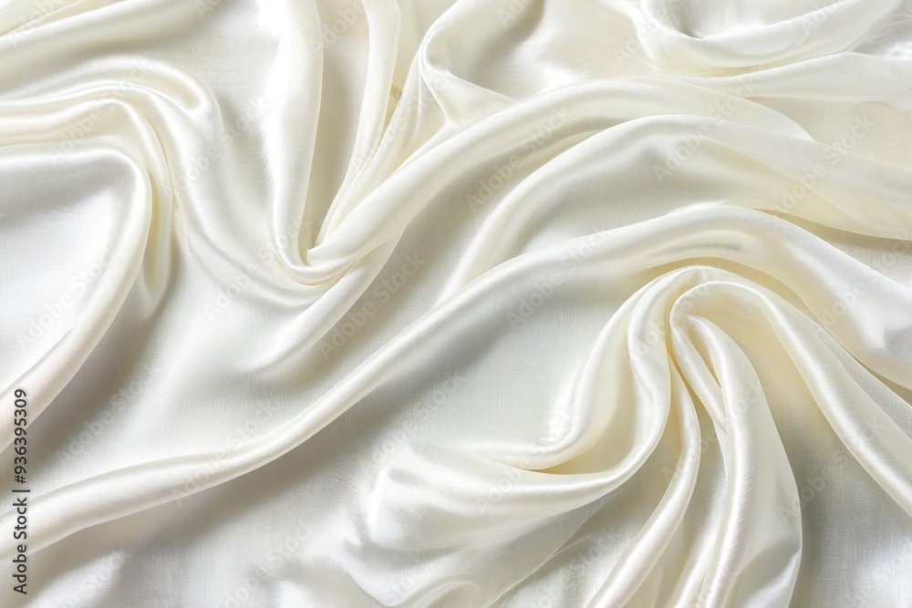 Fototapeta premium High-quality image of white silk fabric, ideal for fashion and textile designs
