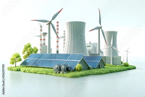 Renewable vs Nuclear Energy Infographic:Comparing Clean Power Alternatives