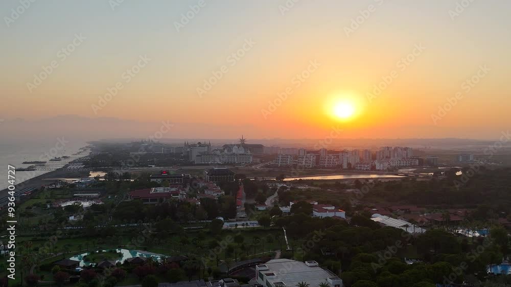 Breathtaking and Stunning Sunset Over a Beautiful Urban Landscape Peaceful River Breathtaking and Stunning Sunset Over a Beautiful Urban Landscape Peaceful River