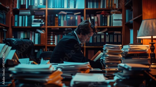 The man in office library photo