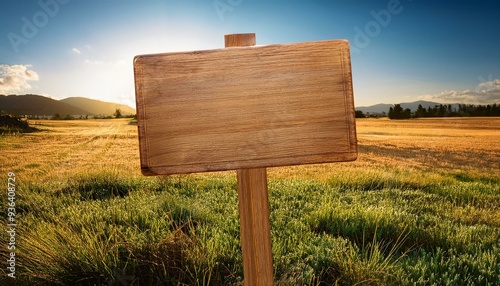 Cartel de madera.