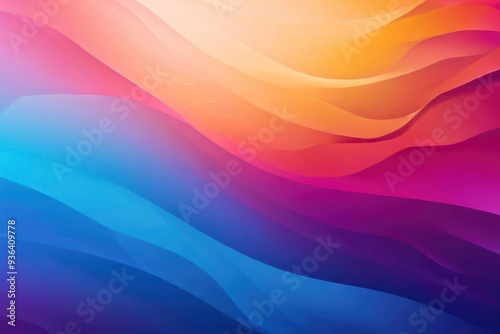 Abstract gradient background with smooth curved lines in muted neon shades, futuristic and modern backdrop. For digital project, tech-related graphic, web design, application, presentation, artwork