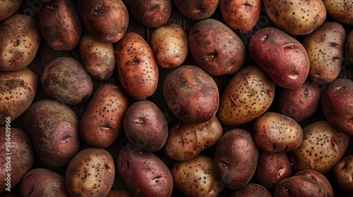 The rustic organic potatoes photo