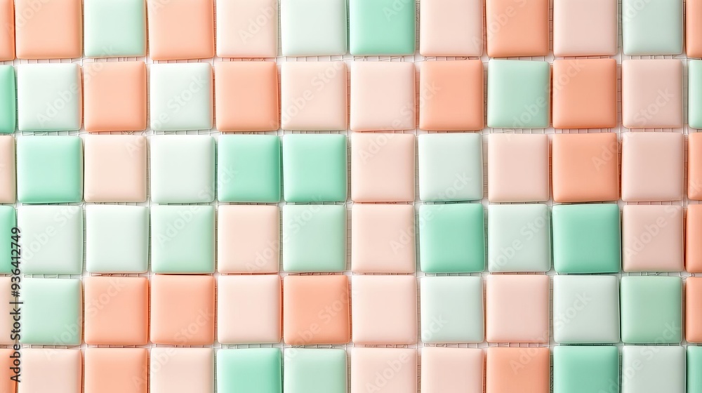 Light pastel mosaic with soft coral, peach, and mint tones, pastel background, subtle texture Light pastel mosaic with soft coral, peach, and mint tones, pastel background, subtle texture