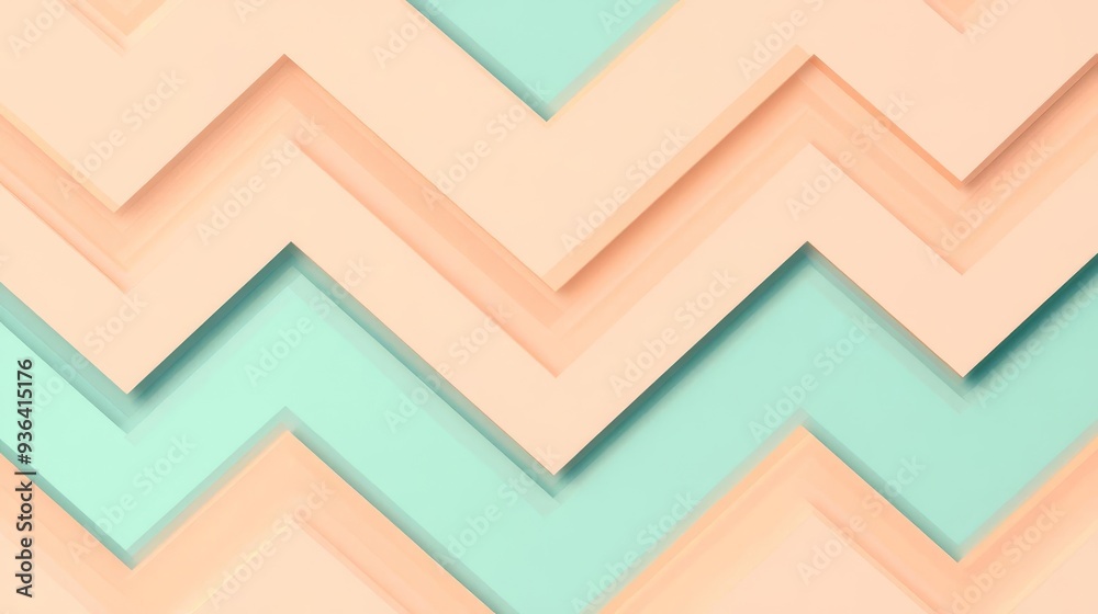 Gentle pastel chevron pattern in light peach and sky blue, pastel background, subtle geometry Gentle pastel chevron pattern in light peach and sky blue, pastel background, subtle geometry