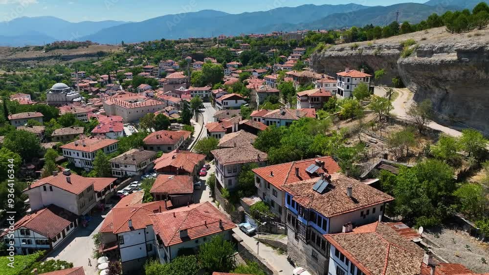 Traditional Ottoman Houses in Safranbolu. Safranbolu UNESCO World Heritage Site. Old wooden mansions turkish architecture. Safranbolu landscape view. Traditional Ottoman Houses in Safranbolu. Safranbolu UNESCO World Heritage Site. Old wooden mansions turkish architecture. Safranbolu landscape view.