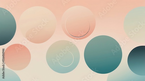 Wallpaper Mural Vibrant Abstract Illustration Featuring Dynamic Circles with Colorful Gradients Set Against a Soft Background, Creating a Modern and Eye-Catching Design Ideal for Digital Art and Creative Projects Torontodigital.ca