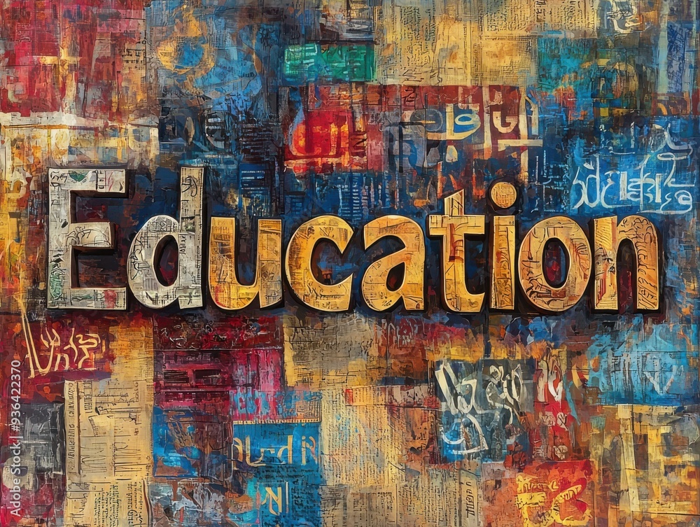 Fototapeta premium Education Abstract Collage Art.