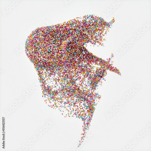 A whimsical cat figure crafted from vibrant sprinkles photo