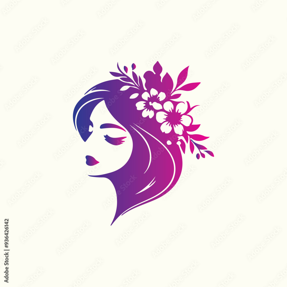 Creative illustration colorful flowers and leaves set Creative illustration colorful flowers and leaves set