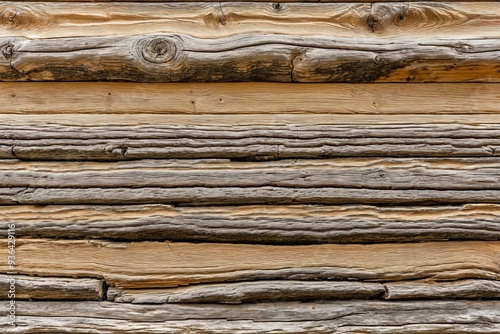 Close-up view of a wooden wall texture