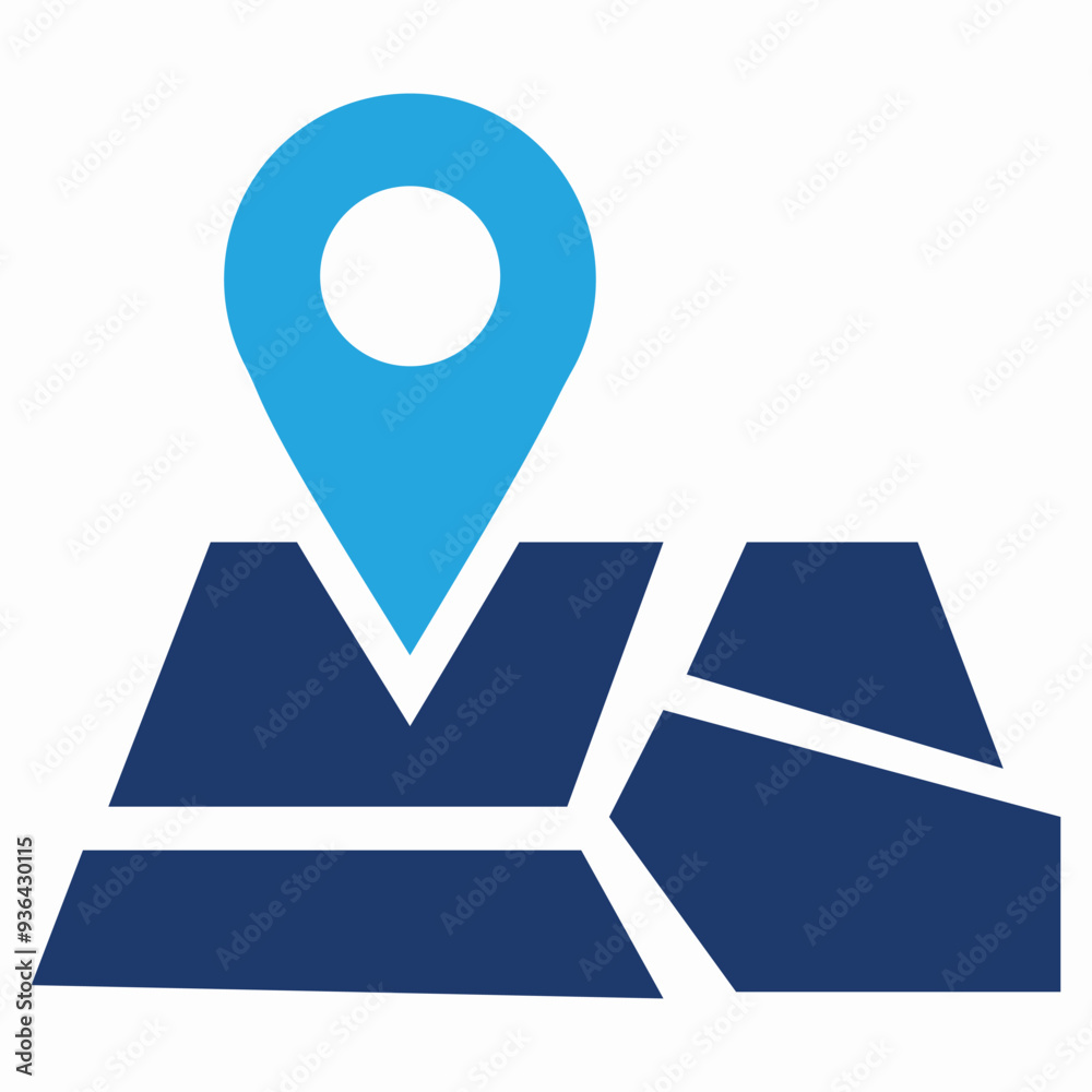 Simple destination icon in flat style place holder icon. Simple destination icon in flat style place holder icon.
