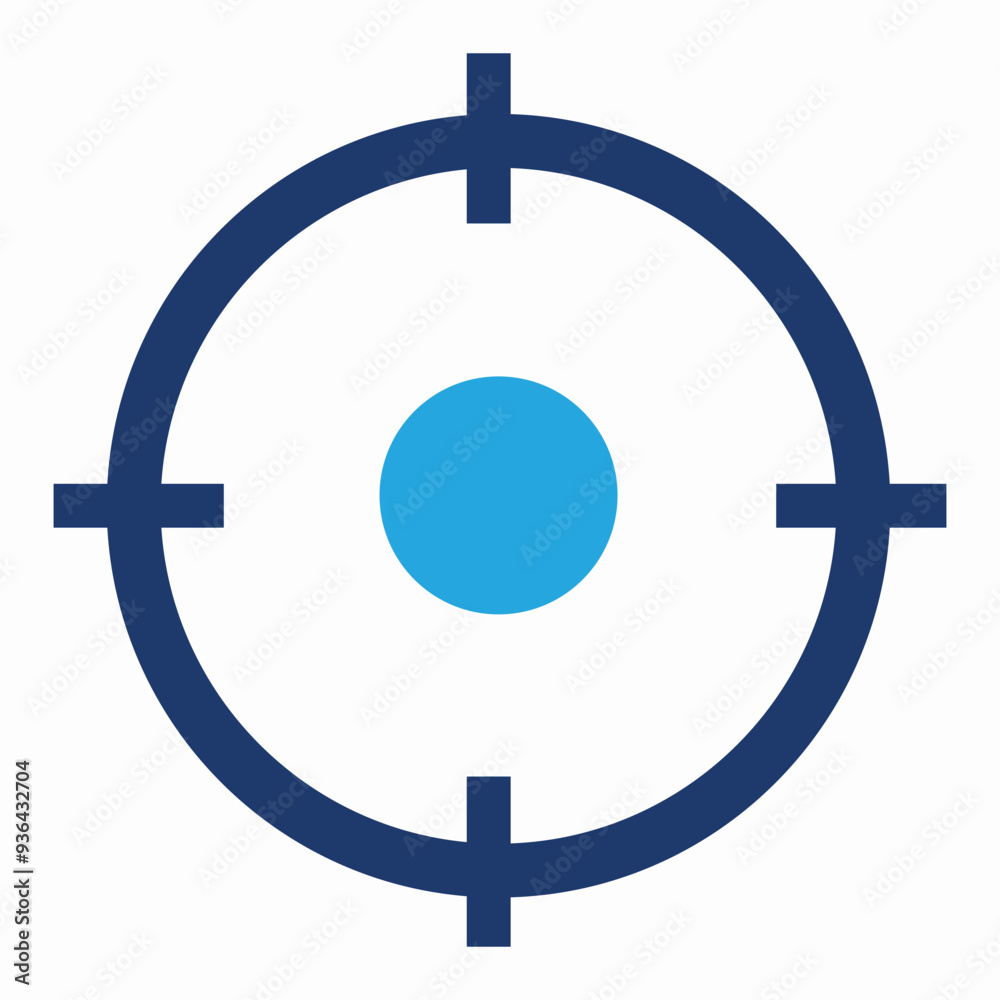 Focus target vector isolated icons on white background. Focus target vector isolated icons on white background.