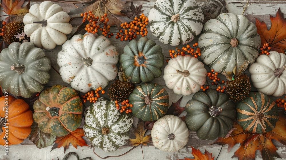 The Decorative Autumn Pumpkins The Decorative Autumn Pumpkins