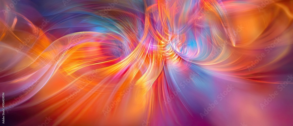 Mesmerizing abstract light play featuring intricate patterns of radiant colors dancing through soft, glowing transitions and vivid contrasts Mesmerizing abstract light play featuring intricate patterns of radiant colors dancing through soft, glowing transitions and vivid contrasts
