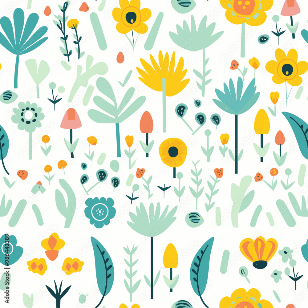 Spring, simple 2D vector illustration