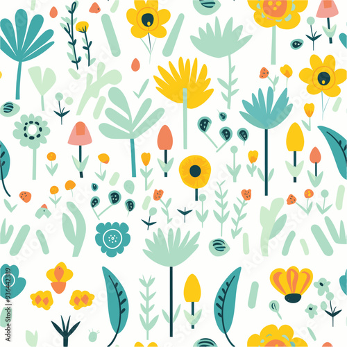 Wallpaper Mural Spring, simple 2D vector illustration Torontodigital.ca