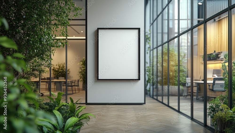 Modern Office Interior Design with Blank Canvas Modern Office Interior Design with Blank Canvas