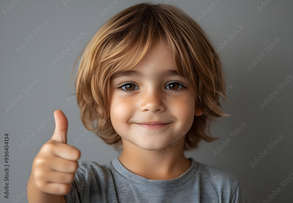 Happy Little Boy Giving Thumbs Up. Happy Little Boy Giving Thumbs Up.