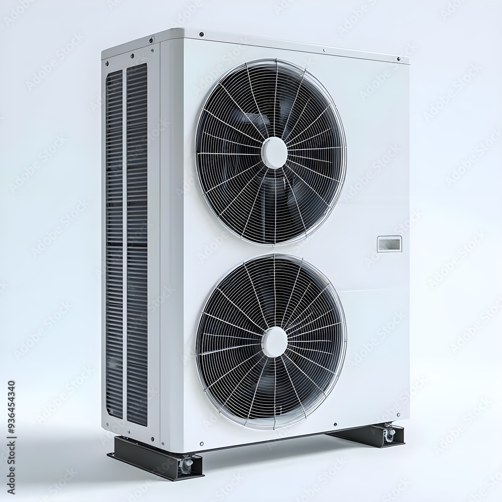 Air Conditioner Unit with Two Fans. Air Conditioner Unit with Two Fans.
