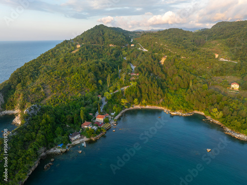 It's summer in the Gideros Bay. Black Sea coast of Turkey. Cide - Kastamonu - Turkey photo