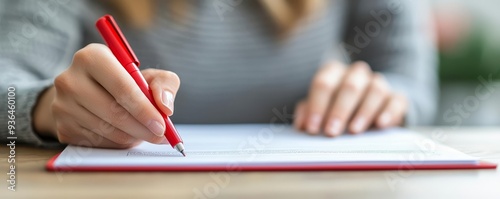 Detailed view of text being revised with a red pen, emphasizing the critical role of editing in perfecting content