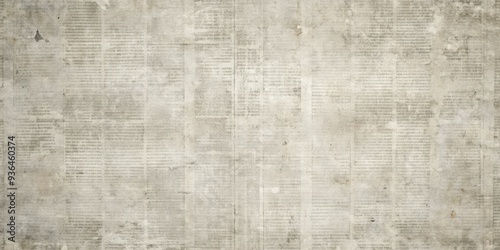 Distressed, worn grey paper texture with vintage newsprint pattern, featuring blank space for adding text, script, manuscript, writing, letters, headlines, and other creative elements.