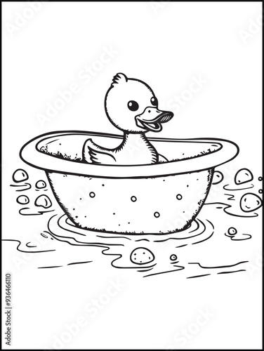 Duck Coloring Pages- Duck for children colouring activity