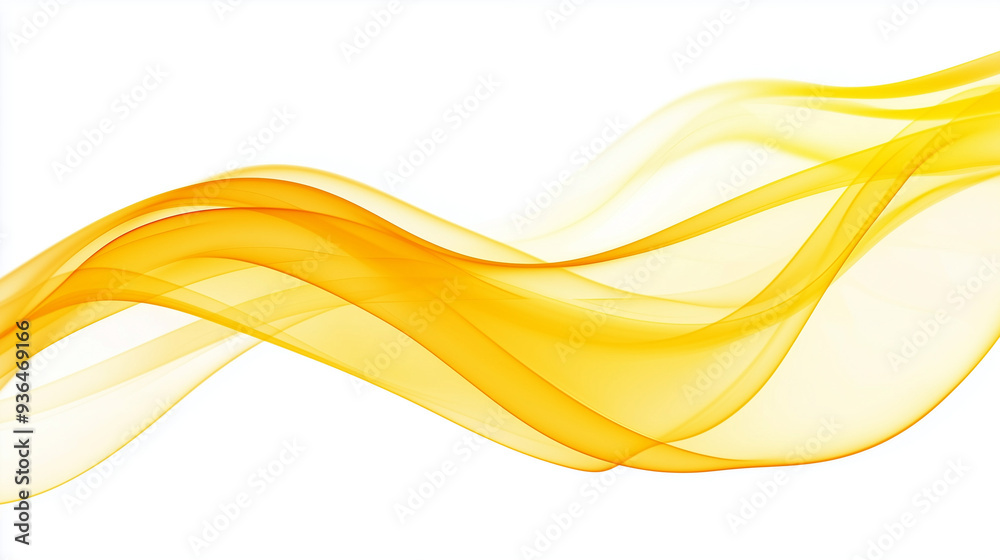 A abstract yellow smoke on white background