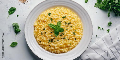 risotto milanese top view
