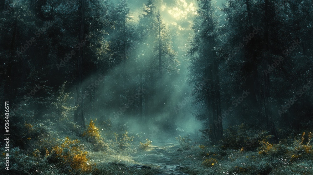 Obraz premium Mystical Forest Path