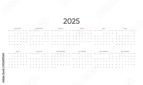 2025 calendar vector art. 2025 printable calendar. calendar 2025 template