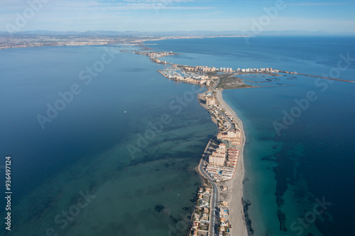 Aerial view of La Manga del Mar Menor photo