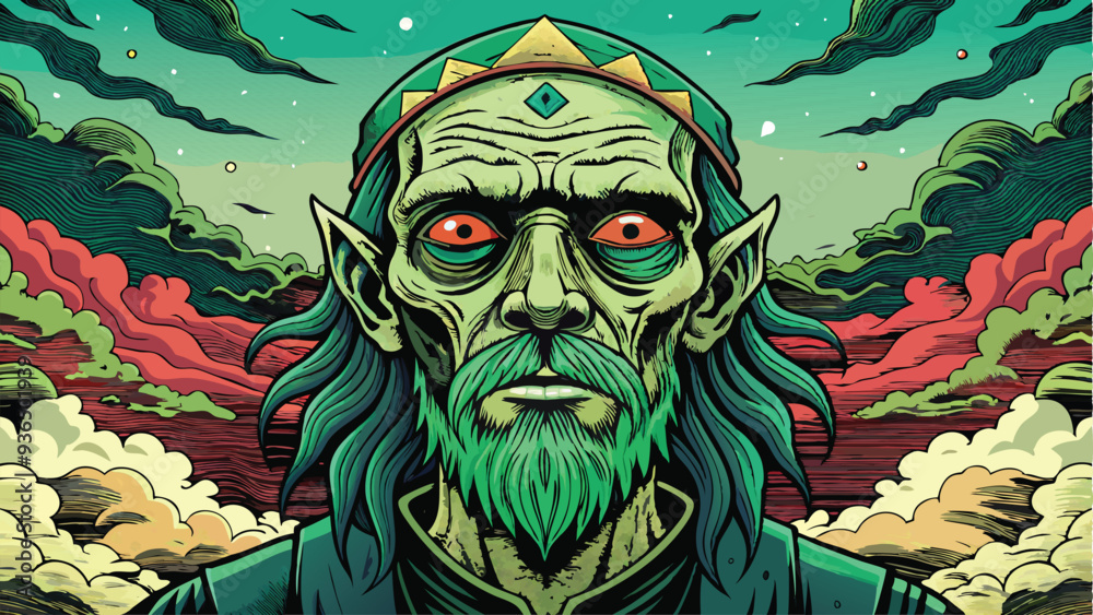 fantasy horror portrait design, vector art fantasy horror portrait design, vector art
