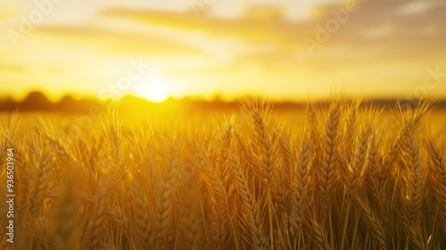 Golden Wheat Field at Sunset