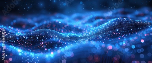 Abstract Blue and Pink Bokeh Background