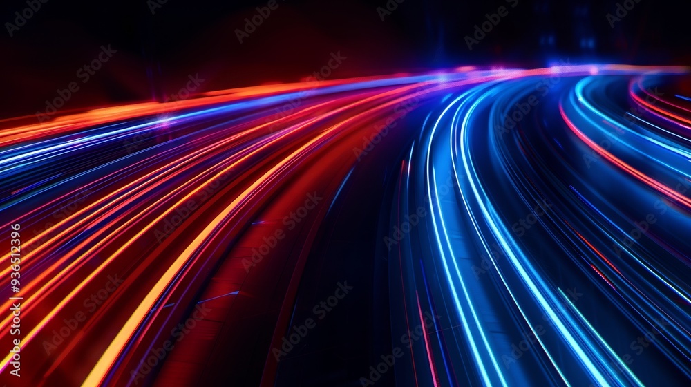 Abstract Light Trails in the Night Abstract Light Trails in the Night