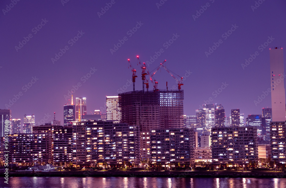 Fototapeta premium 晴海フラッグ 夜景