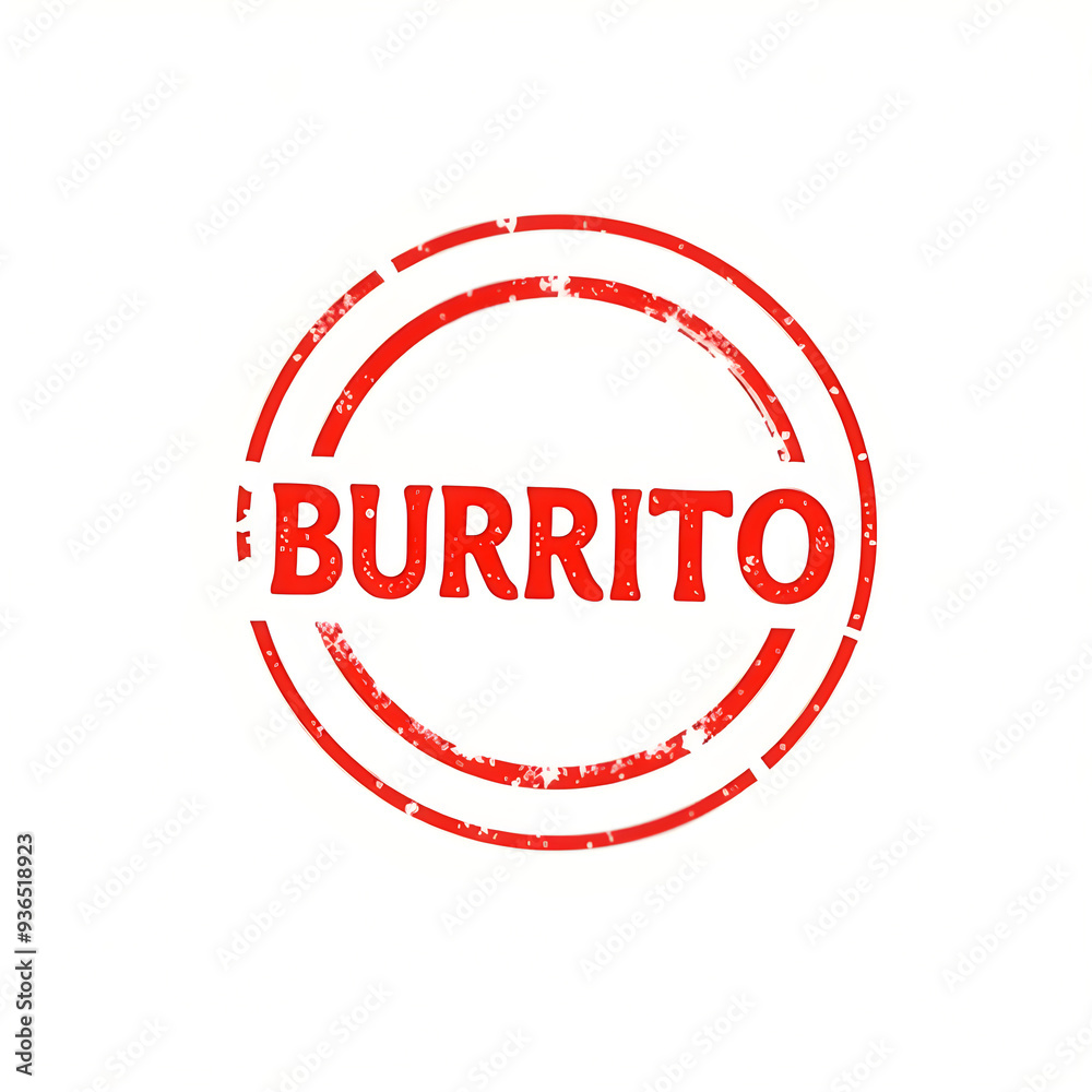 Burrito stamp red rubber stamp on white background. Burrito stamp sign. Generative AI Burrito stamp red rubber stamp on white background. Burrito stamp sign. Generative AI